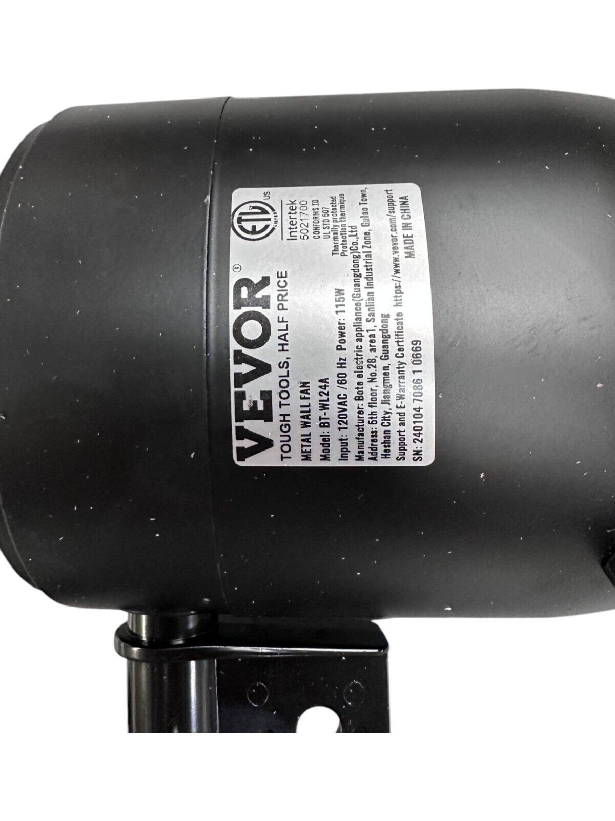 VEVOR Wall-Mount Misting Fan, 24"  3-speed High Velocity Max. 7000 CFM