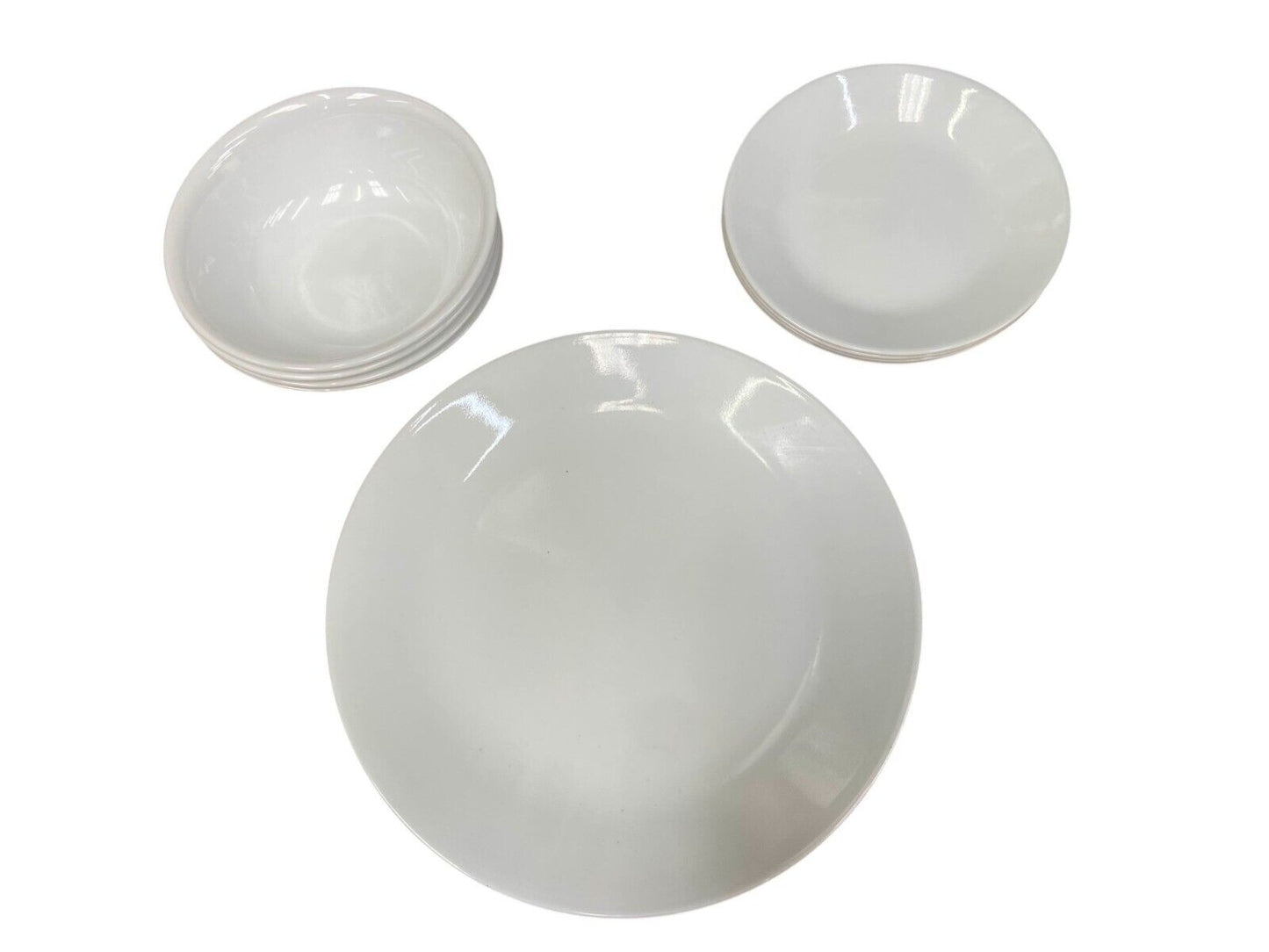 Corelle 12 Piece Dinnerware Set Crack Resistant White 1141802