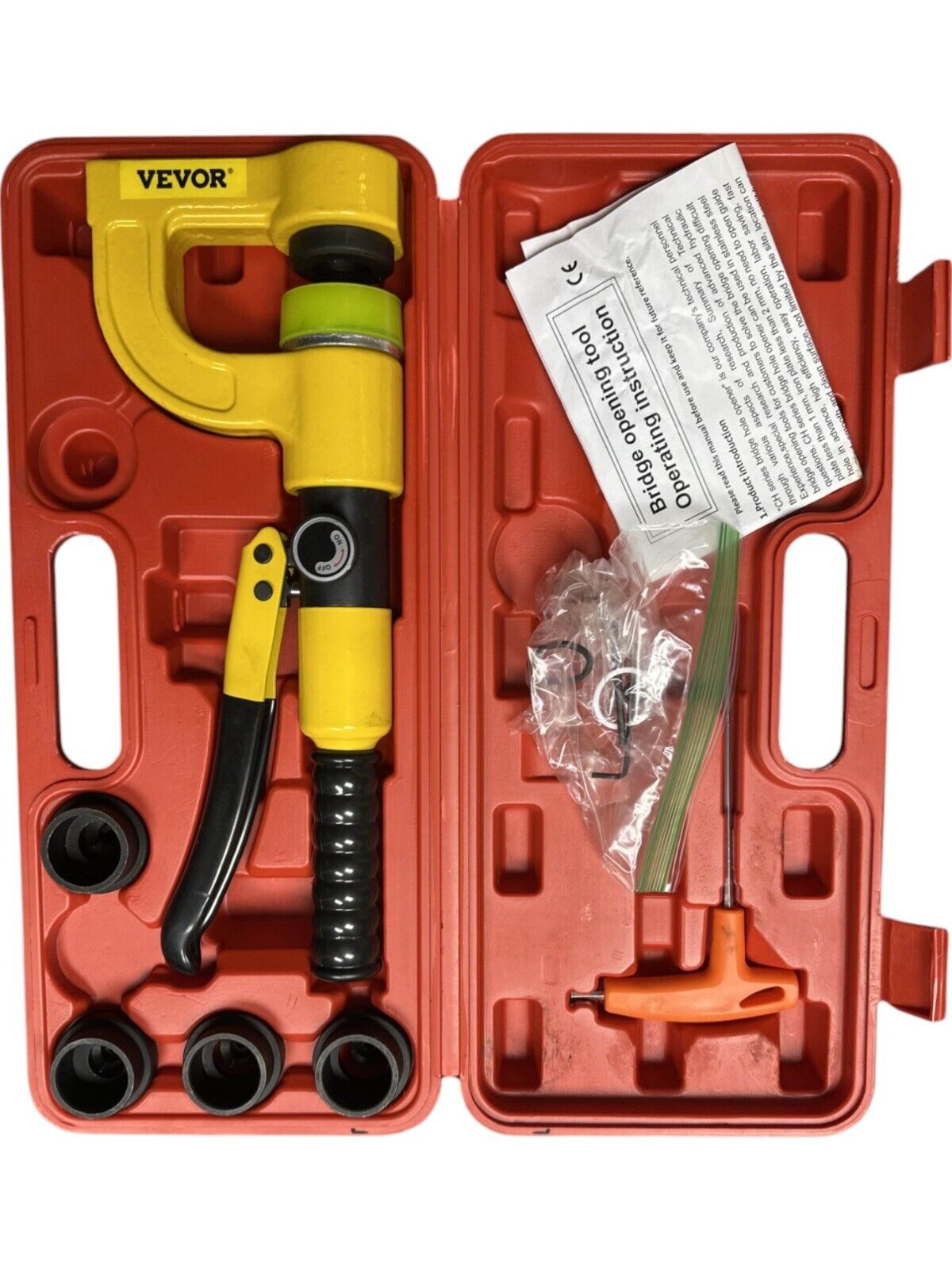 VEVOR Hydraulic Hole Punching Machine, 6 Ton Manual Hole Digger Portable Kit