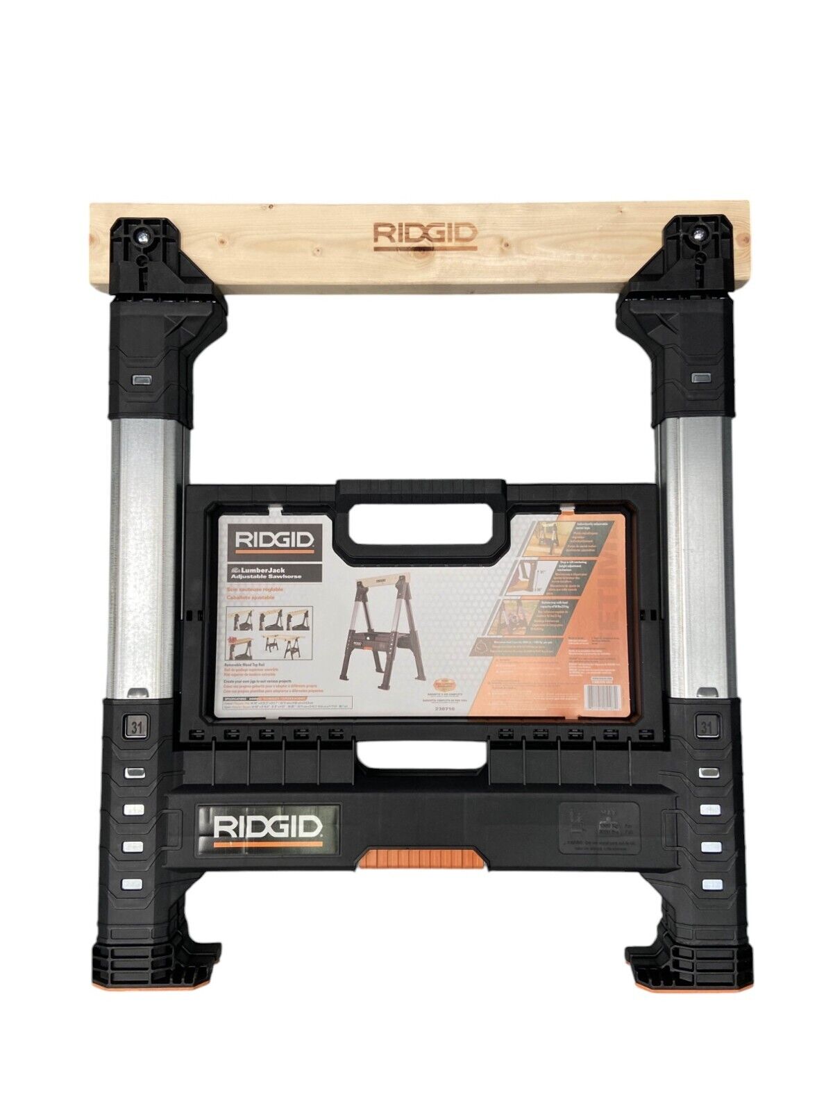 Ridgid 32 in. Heavy Duty Portable Adjustable Folding Foldable Sawhorse Stand