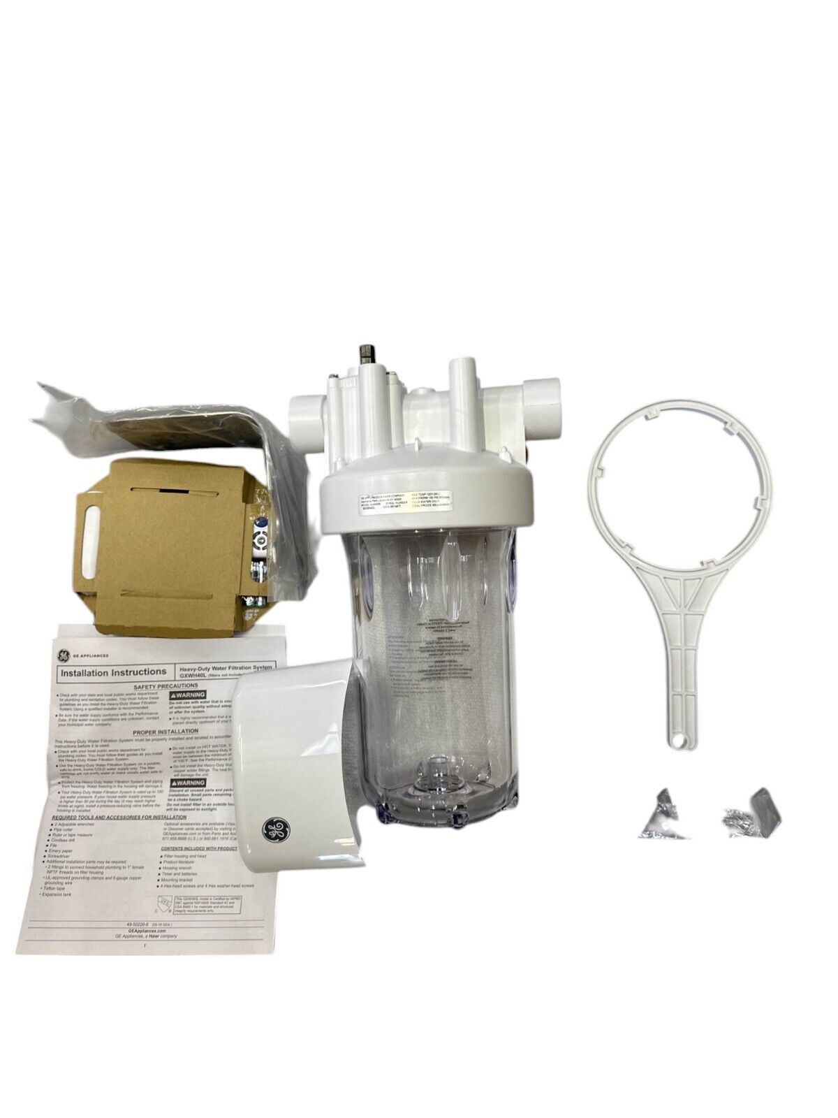 GE Whole House Water Filtration System White GXWH40L