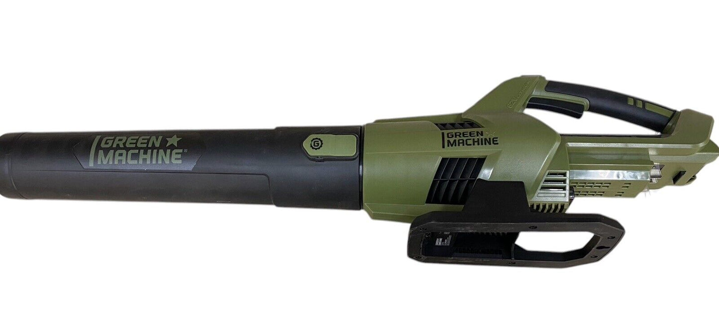 Green Machine Cordless Blower 655 CFM 123 MPH GMLB6200- Read Description
