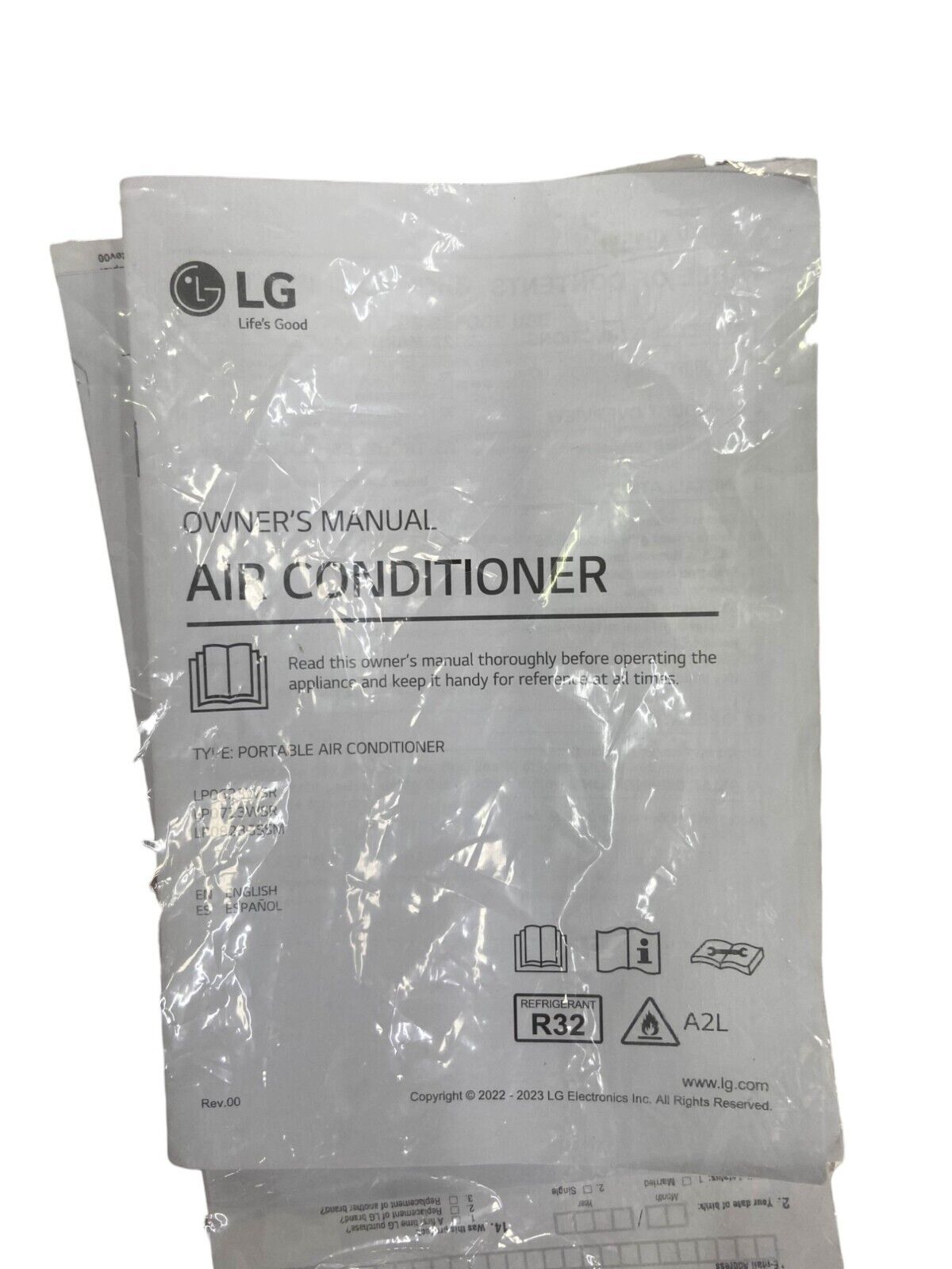 LG Portable Air Conditioner 8,000 BTU LP0823GSSM (Broken Extension Panel)
