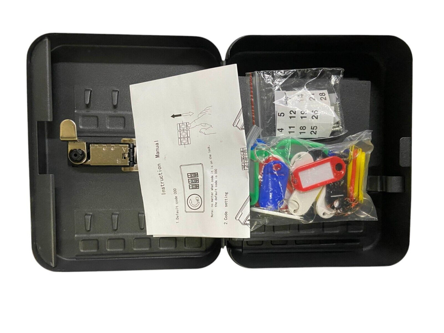 Key Lock Box – 30 Key Hooks Wall Mounted Key Cabinet Lock Box