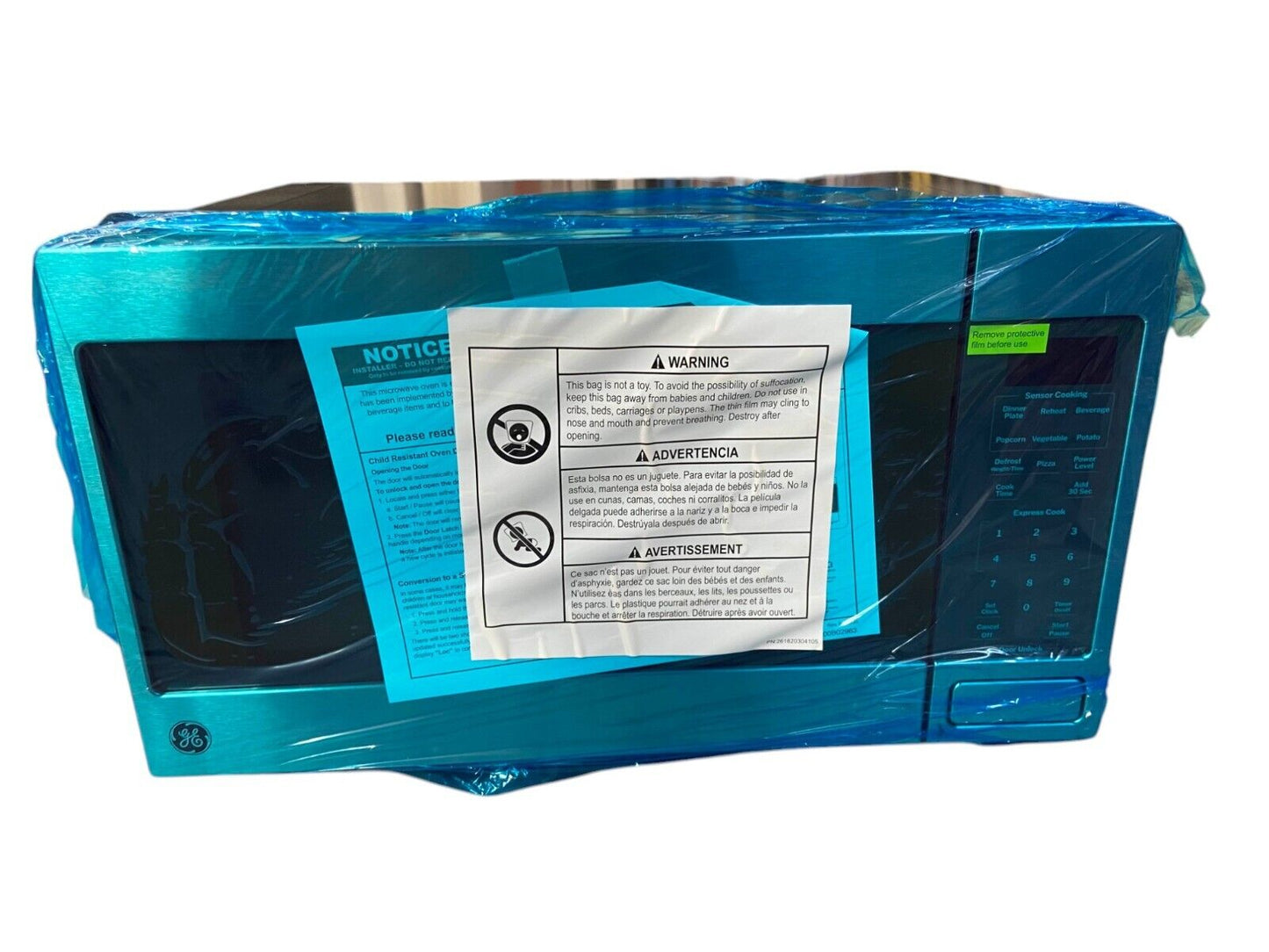 GE - 1.6 Cu. Ft. Capacity Countertop Microwave Oven, Stainless Steel (Dented)