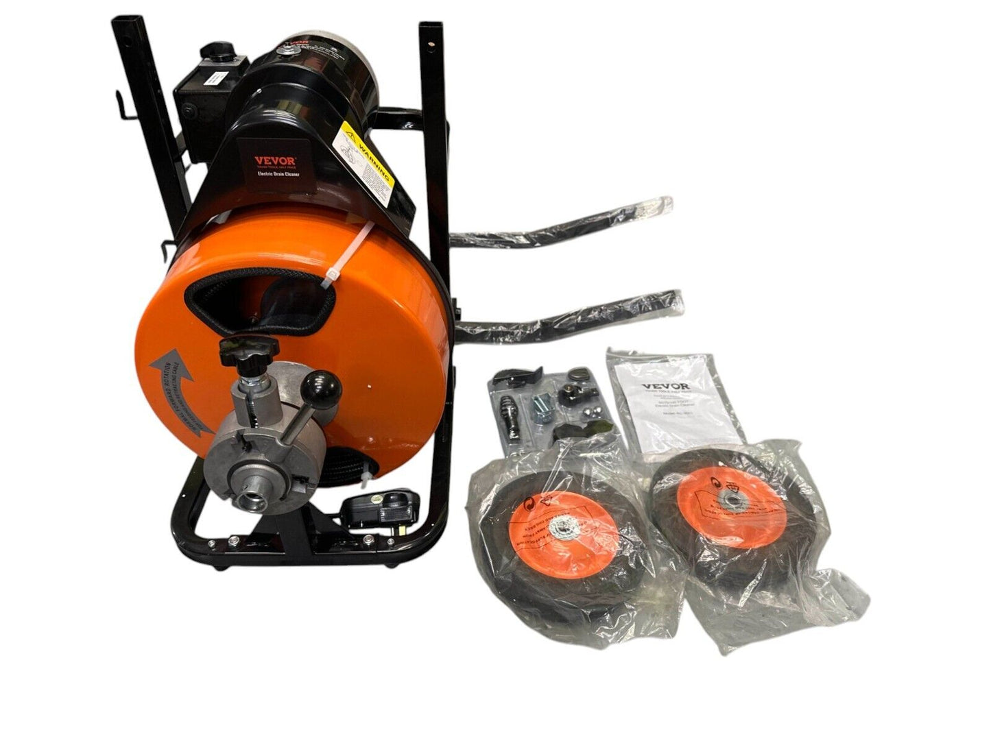 VEVOR Drain Cleaner Machine Electric Drain Auger 75" x 3/8" Auto Feed-OPEN BOX-