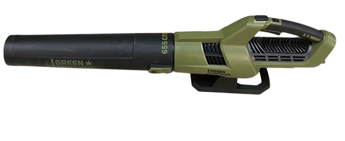 Green Machine Cordless Blower 655 CFM 123 MPH GMLB6200- Read Description