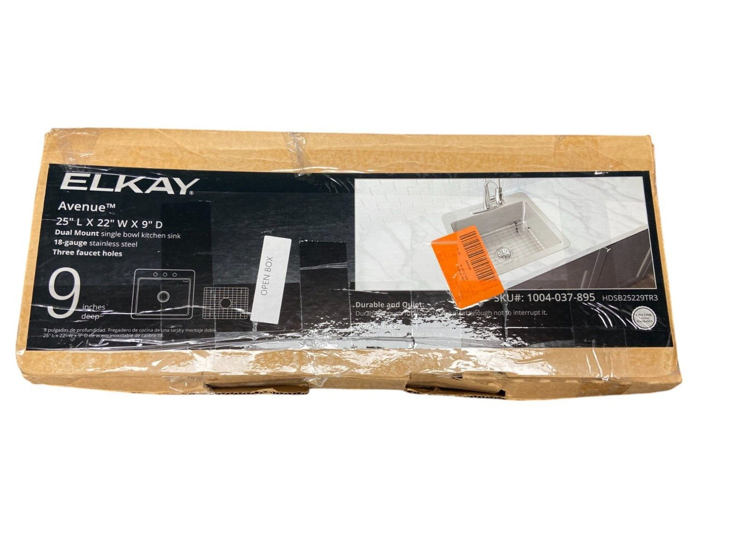 Elkay HDSB25229TR3 25" Dual Mount Single Bowl Kitchen Sink