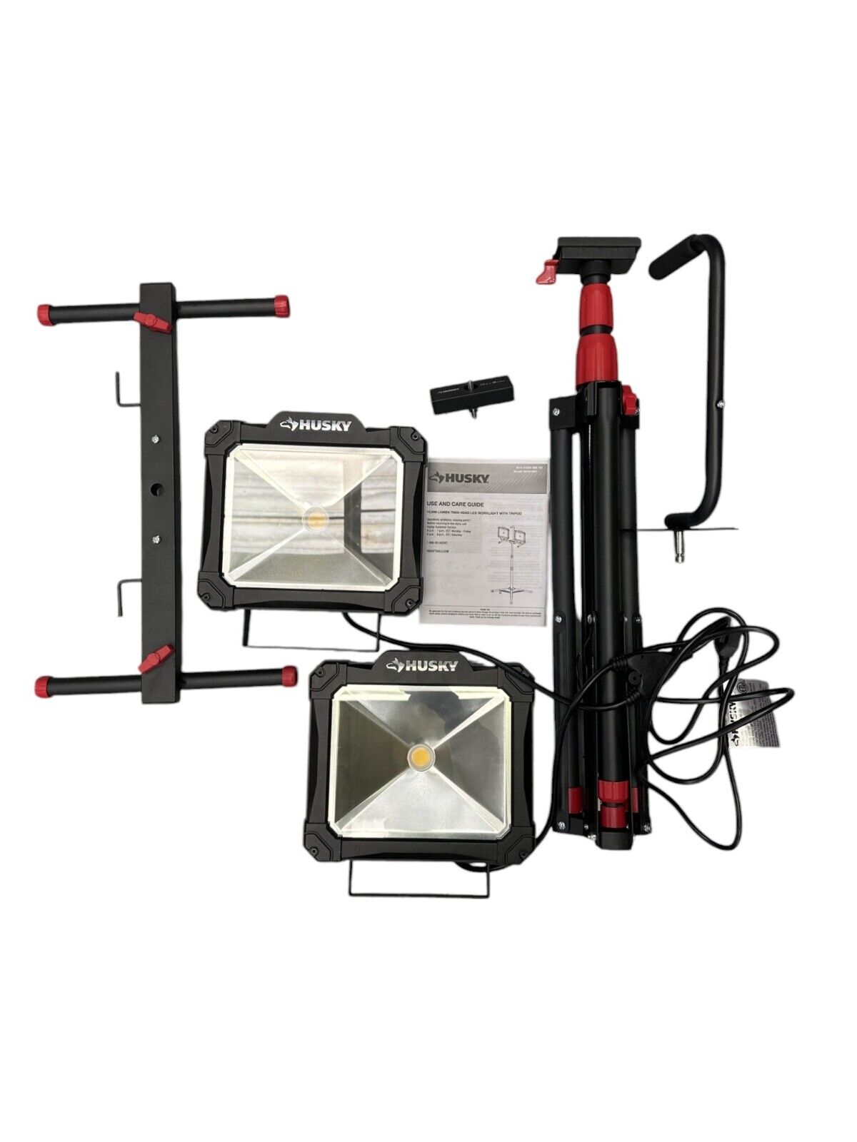 Husky 10,000 Lumen Twin Head LED Work Light 1003 989 701-USED-