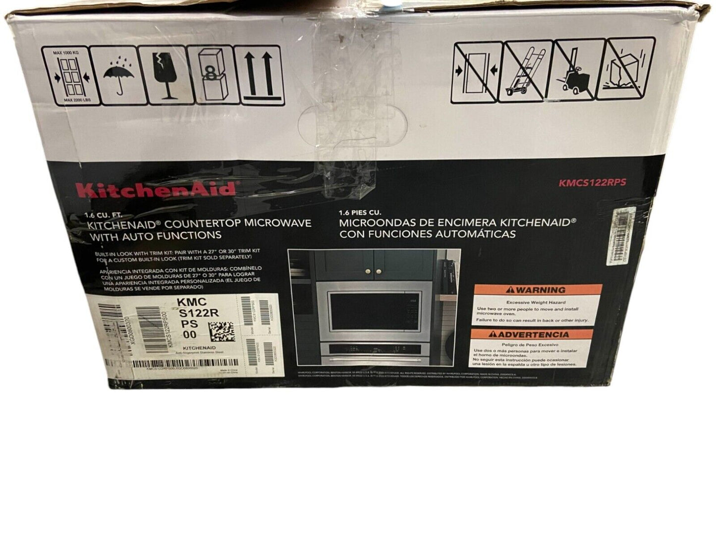 Kitchenaid® Countertop Microwave KMCS122RPS00 Stainless Steel (DENTED)