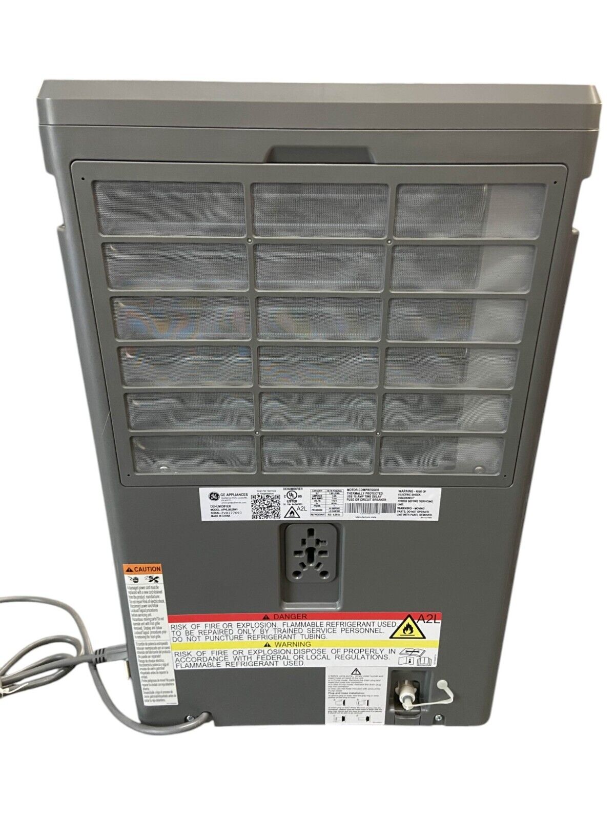 GE 50-Pint Dehumidifier with Built-in Pump for Basement, Garage or Wet Rooms