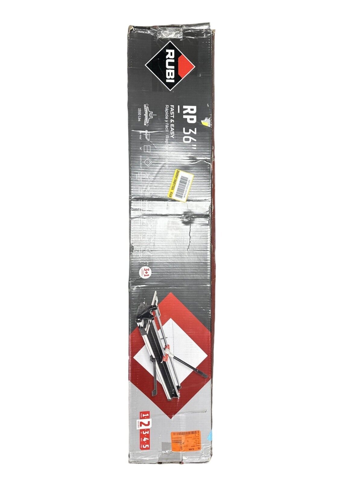 Rubi Tile Cutter 36" Speed Plus Aluminum Steel Blade-READ-