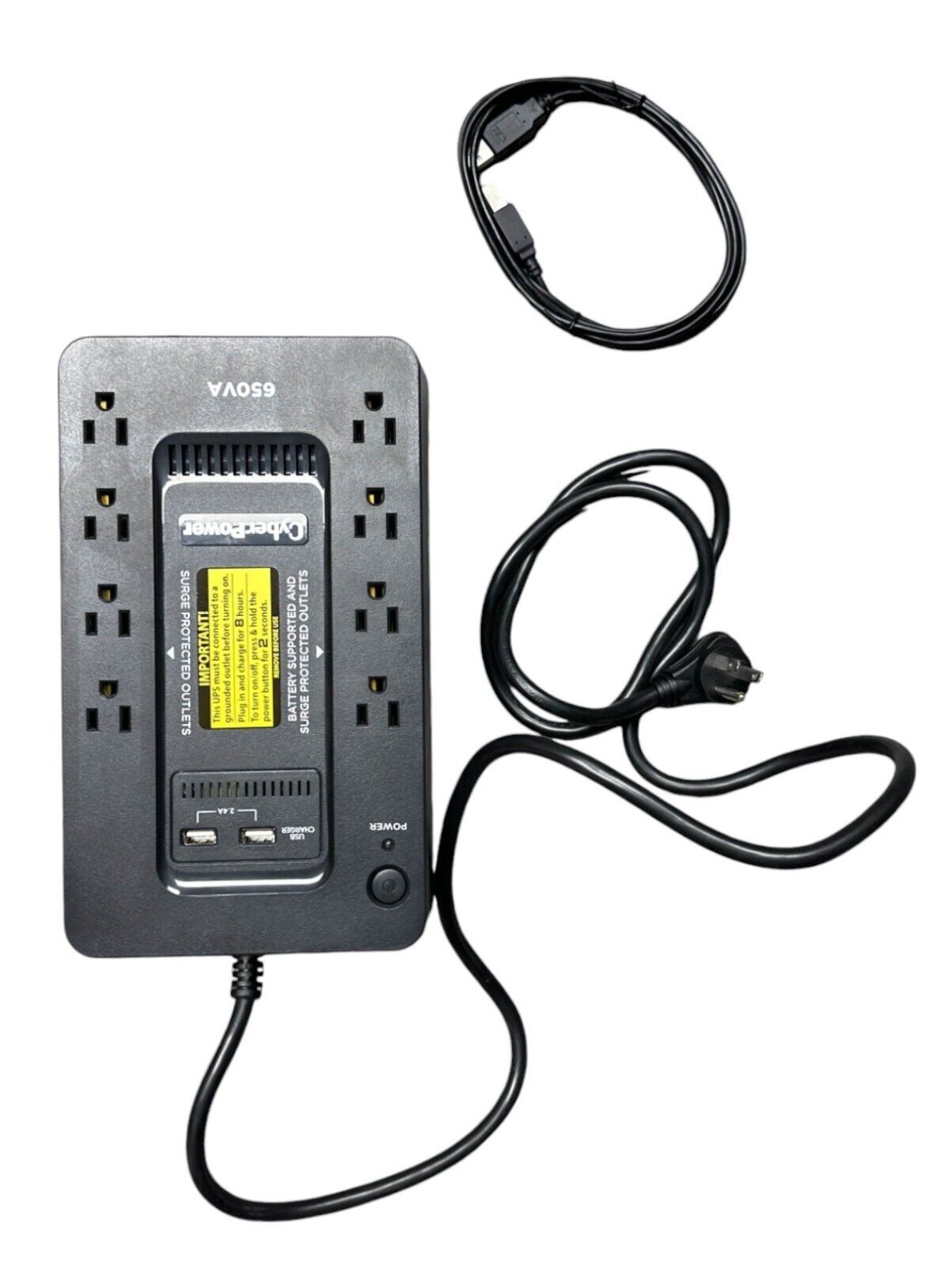 CyberPower SX650U 650VA / 360W UPS with USB cable-FOR PARTS-