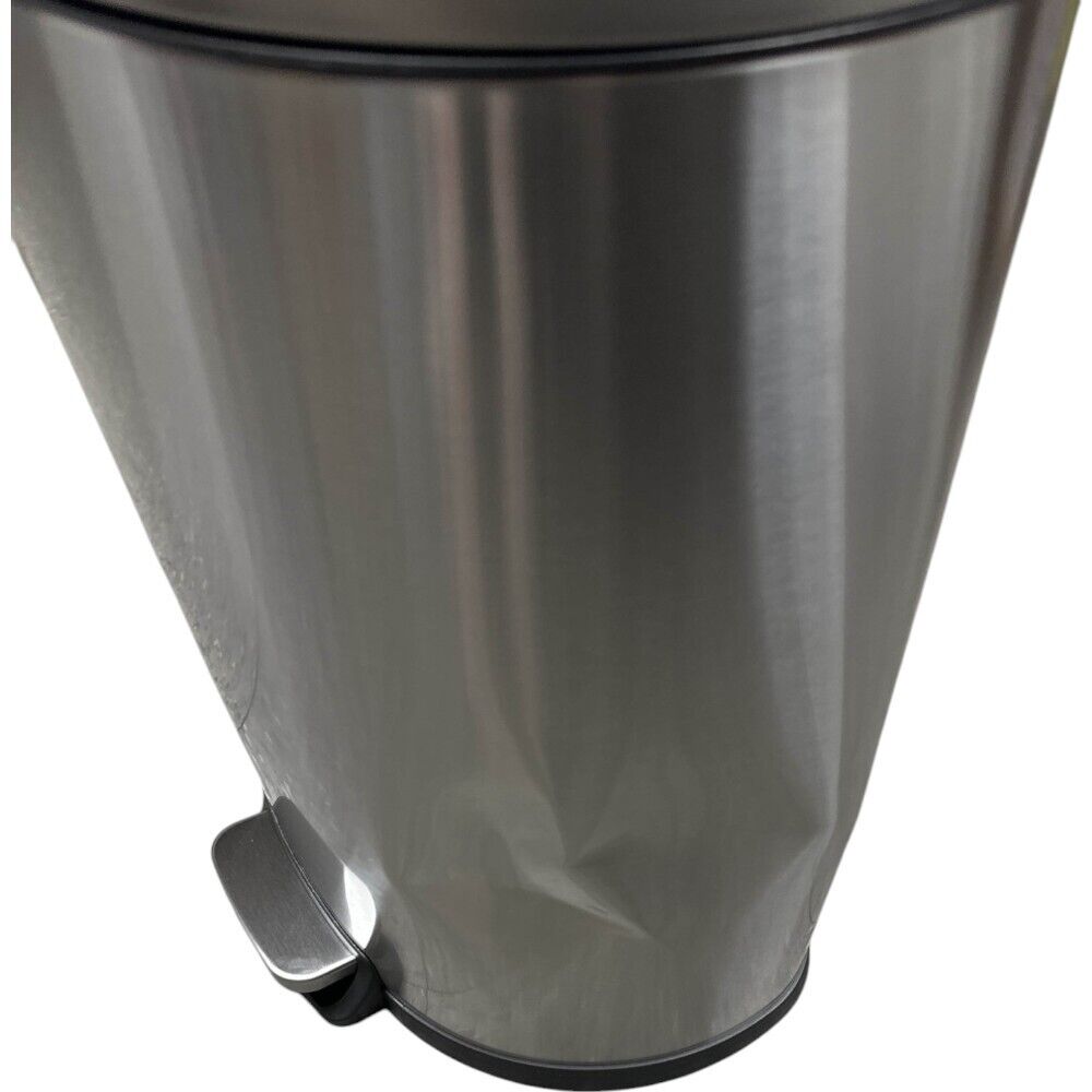 STYLEWELL 50L STAINLESS STEEL SEMI-ROUND STEP CAN-READ-