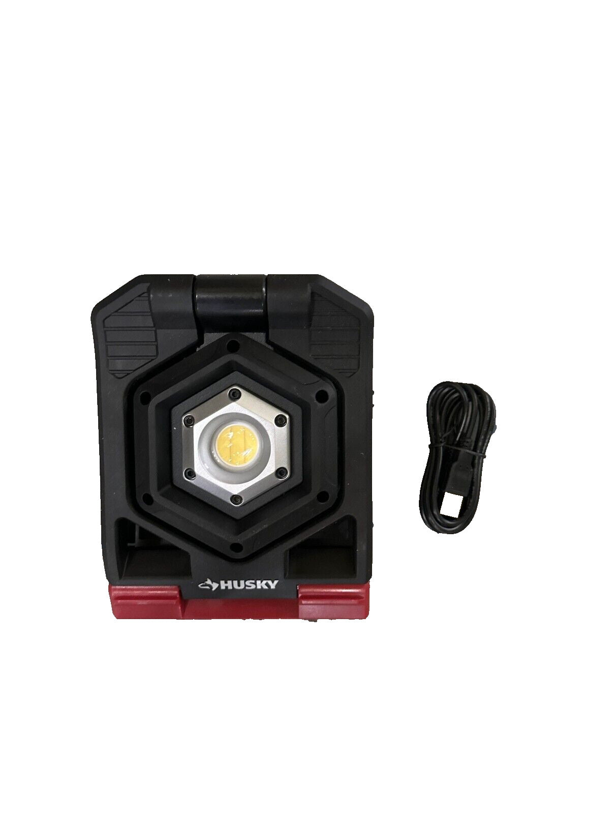 Husky Clamp LED Work Light 1500-Lumen Rechargeable Impact Resistant Cordless