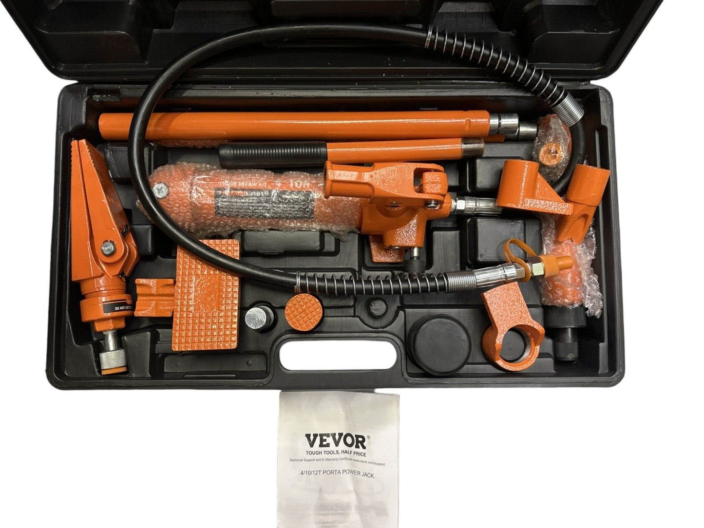 VEVOR 4/10/12/20 Ton Hydraulic Porta Power Jack Air Pump Lift Ram Body Frame Kit