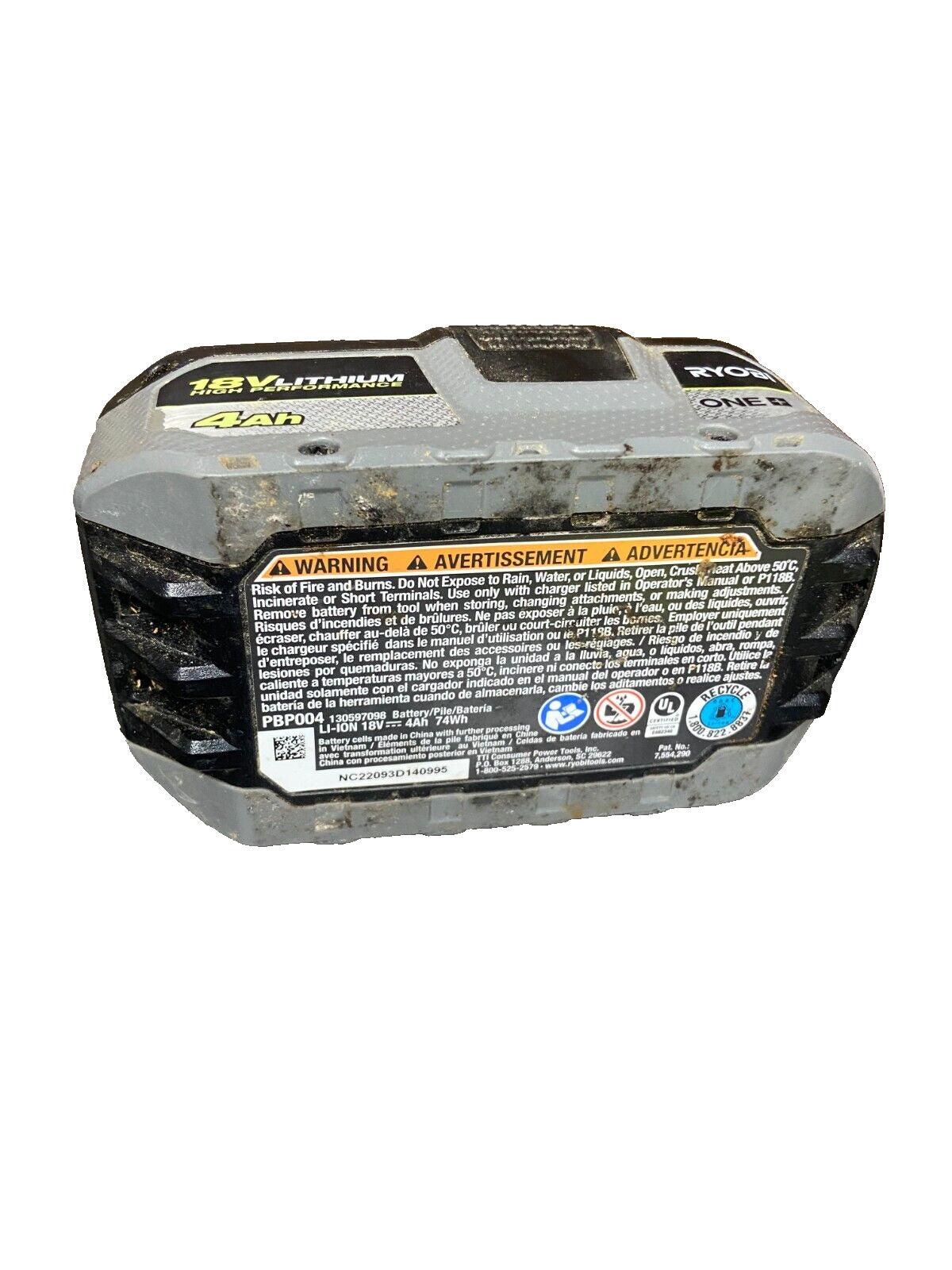 Ryobi One+ 4Ah 18V Lithium-ion High Performance Battery (PBP004)