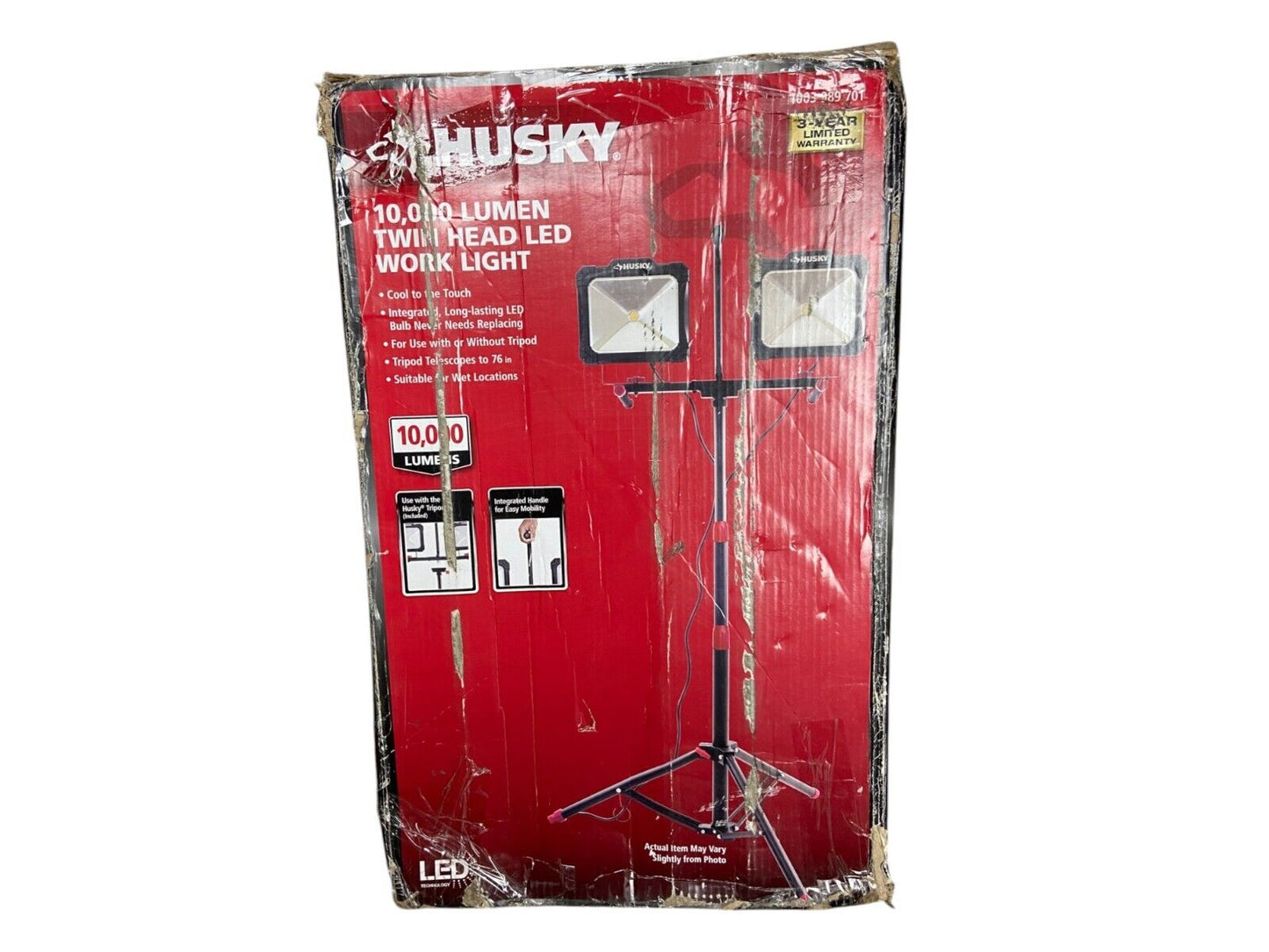 Husky 10,000 Lumens Twin Head LED Work Light K40189 / 1003 989 701