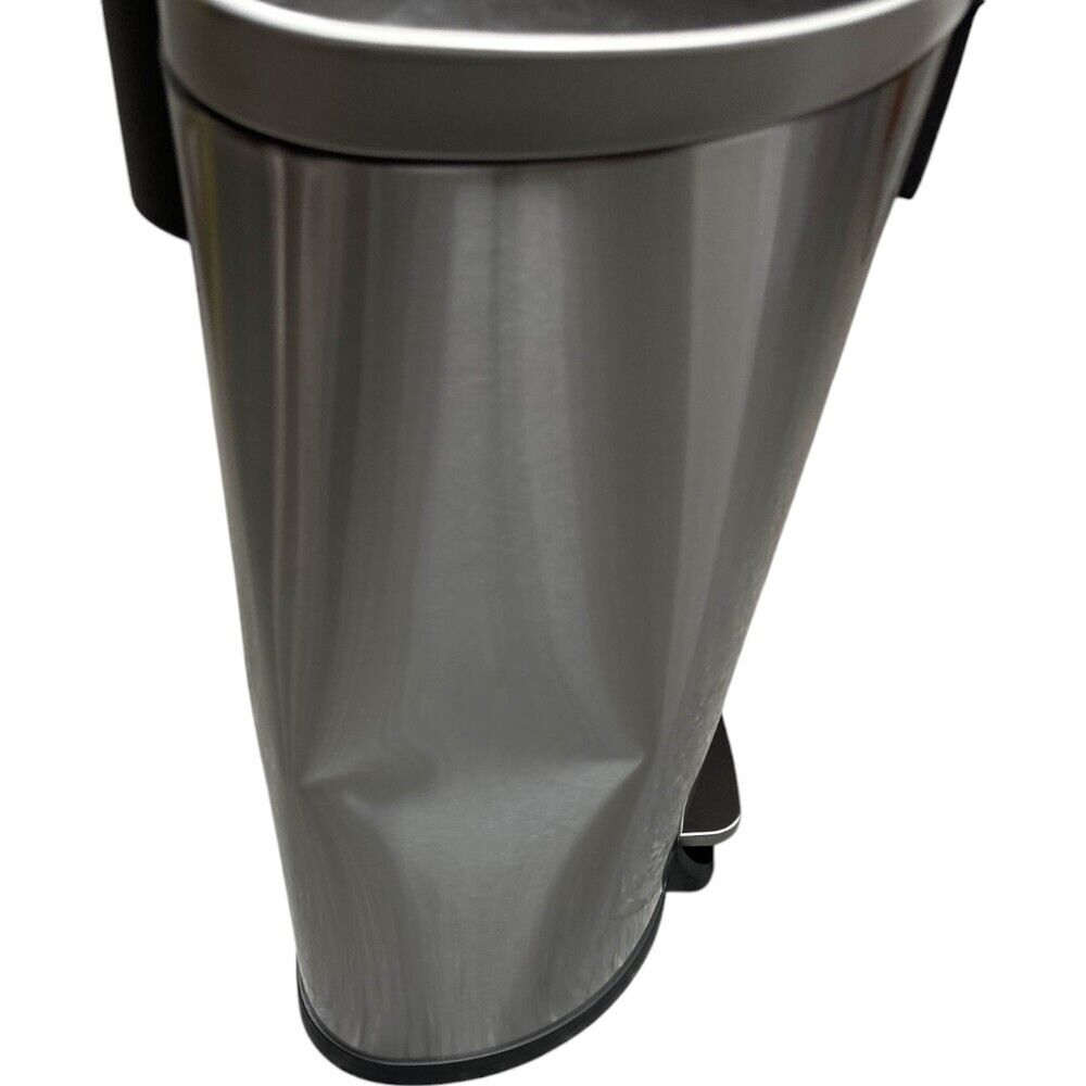 STYLEWELL 50L STAINLESS STEEL SEMI-ROUND STEP CAN-READ-
