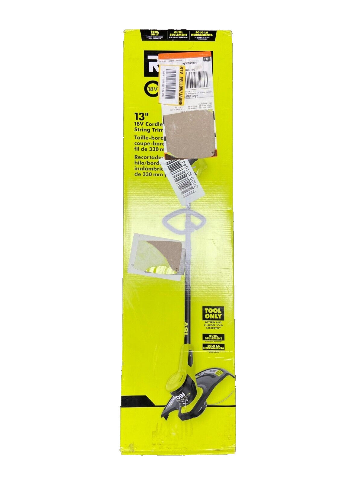 Ryobi ONE+ 18V 13in Cordless String Trimmer/Edger Tool Only P20015 (Tool Only)