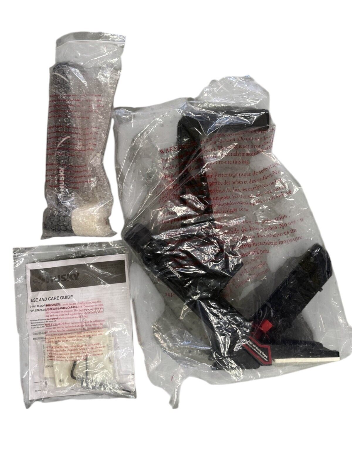 HUSKY Pneumatic Hardwood Flooring Nailer Stapler 15.5Ga/16Ga -USED-