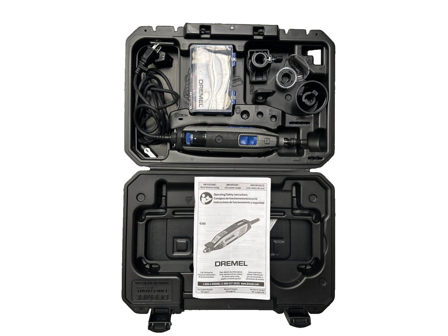DREMEL 4300 w/ 40 Accessories & 5 Attachments - Hard Case