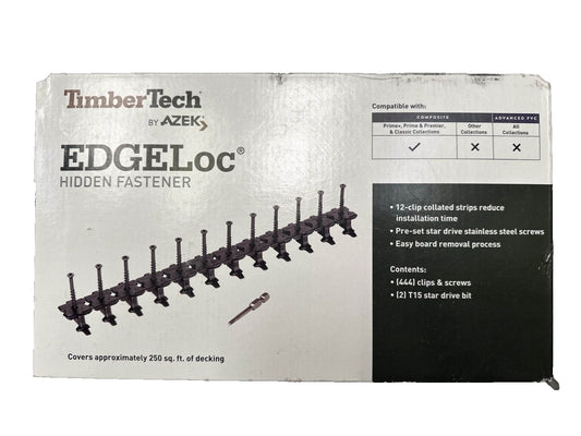 TimberTech ELOC250 EDGELoc for Composite 250 sq. ft. 444pc -OPEN BOX-