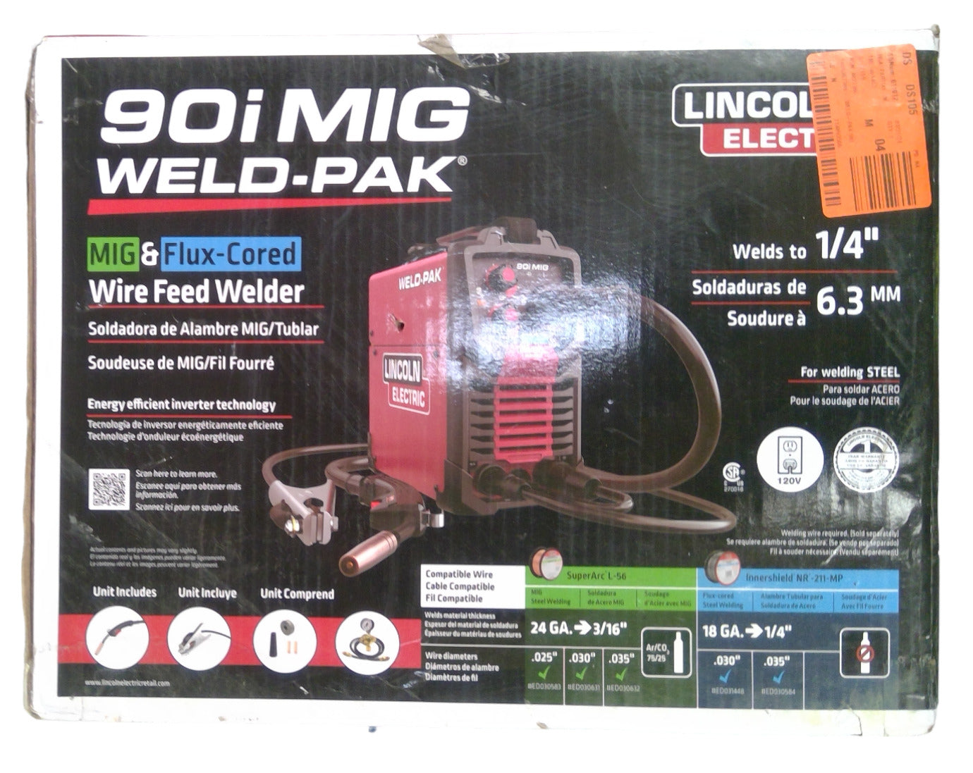 Lincoln Electric K5256-1 WELD-PAK 90i MIG&Flux Corded