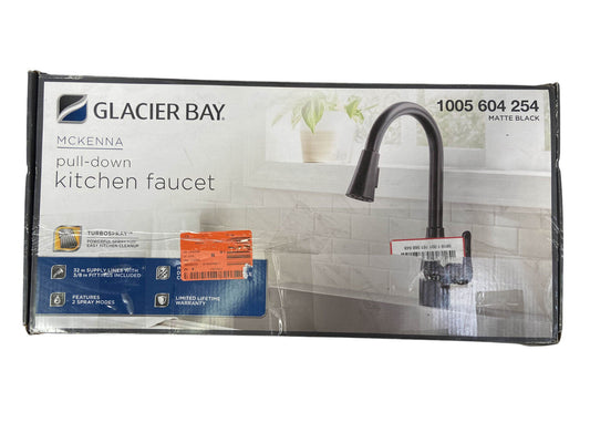 READ - Glacier Bay Pull-Down Sprayer Kitchen Faucet Black 1 Handle HD67726W