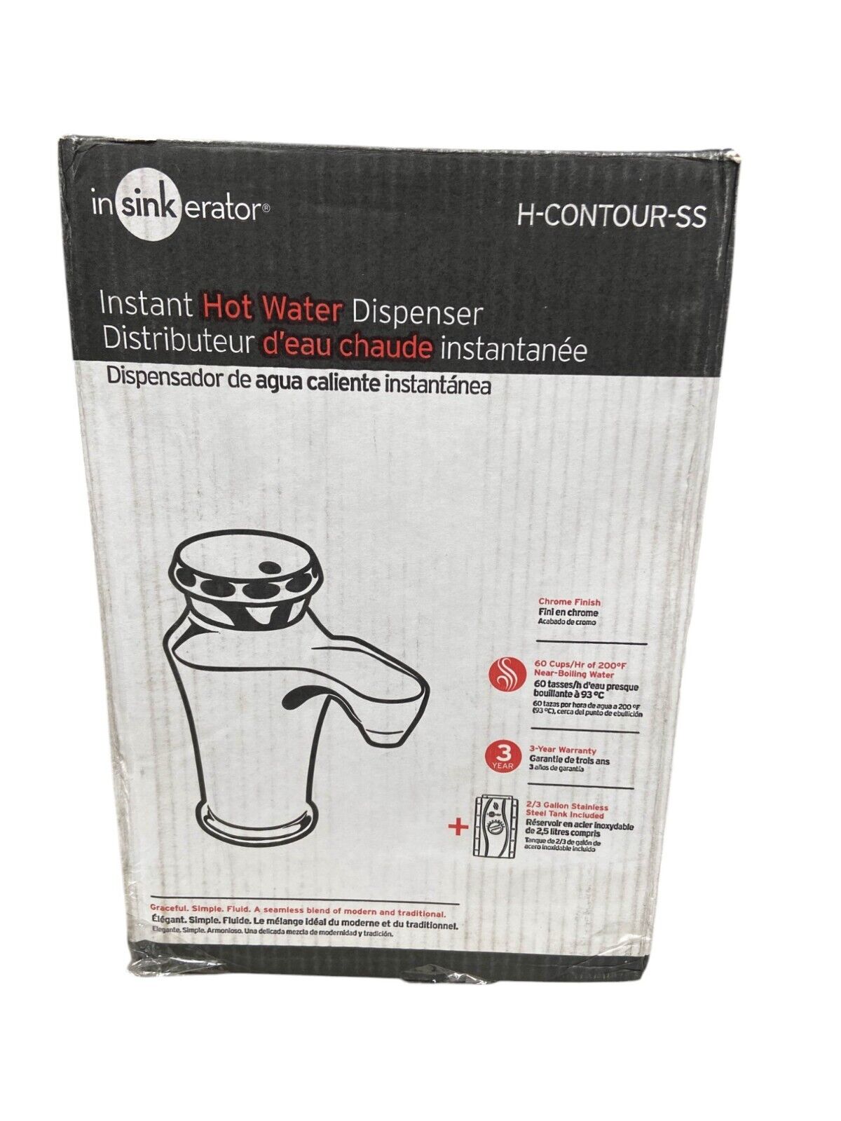 InSinkErator H-CONTOUR-SS Instant Hot Water Dispenser - Tank Included