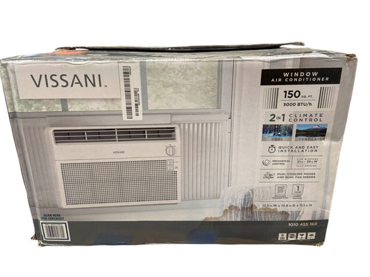 Vissani Window Air Conditioner 150 Sq. Ft. Room 5000 BTU No Remote