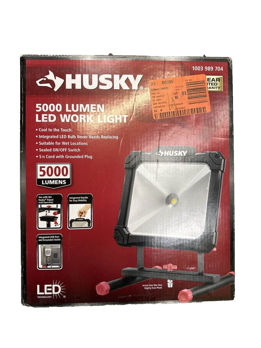 Husky Portable LED Work Light 5000 Lumens -READ-