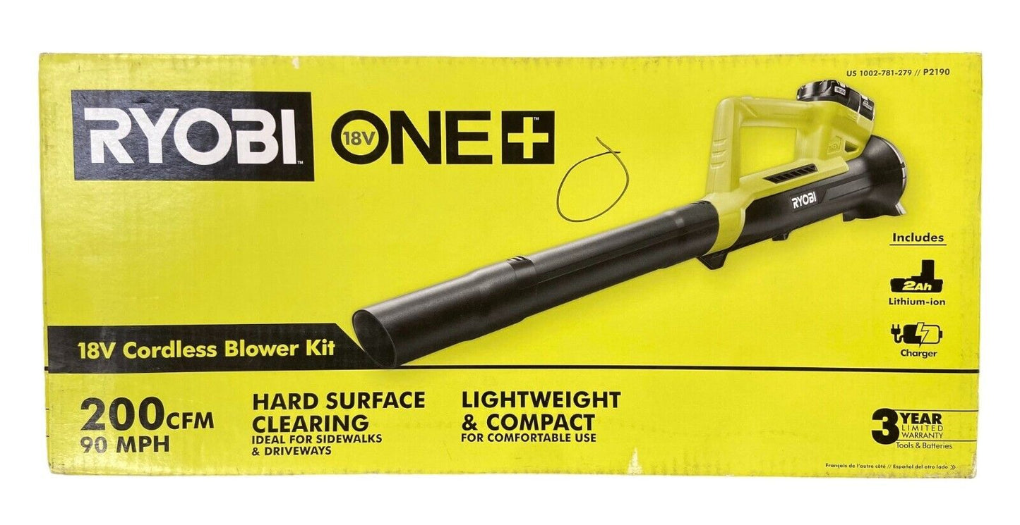 Ryobi One+ 18V 200 CFM Cordless Blower P2109 - Tool Only