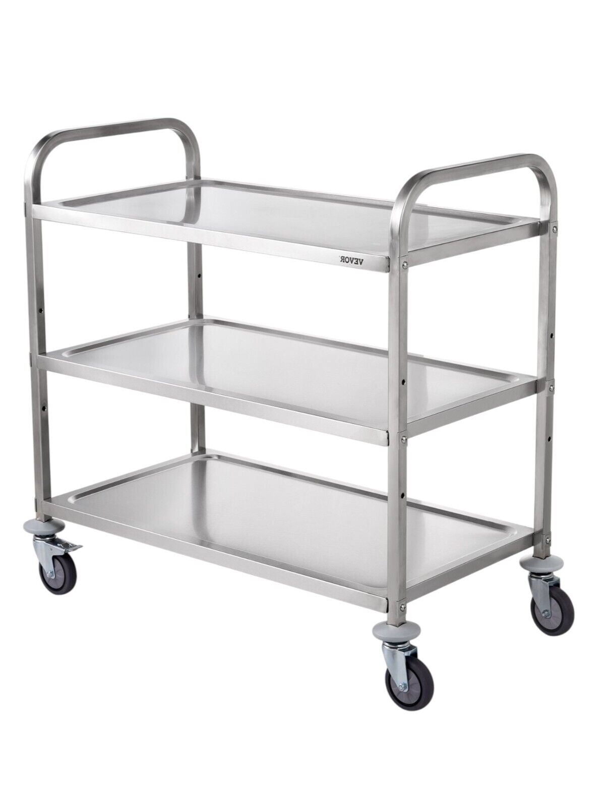 VEVOR Kitchen Utility Cart, 3 Tiers, Wire Rolling Cart w/ 450LBS Capacity, Steel