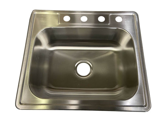 Glacier Bay 25" Single Bowl Top Mount Kitchen Sink 114 559