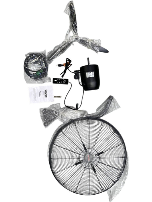 VEVOR Wall-Mount Misting Fan, 24"  3-speed High Velocity Max. 7000 CFM