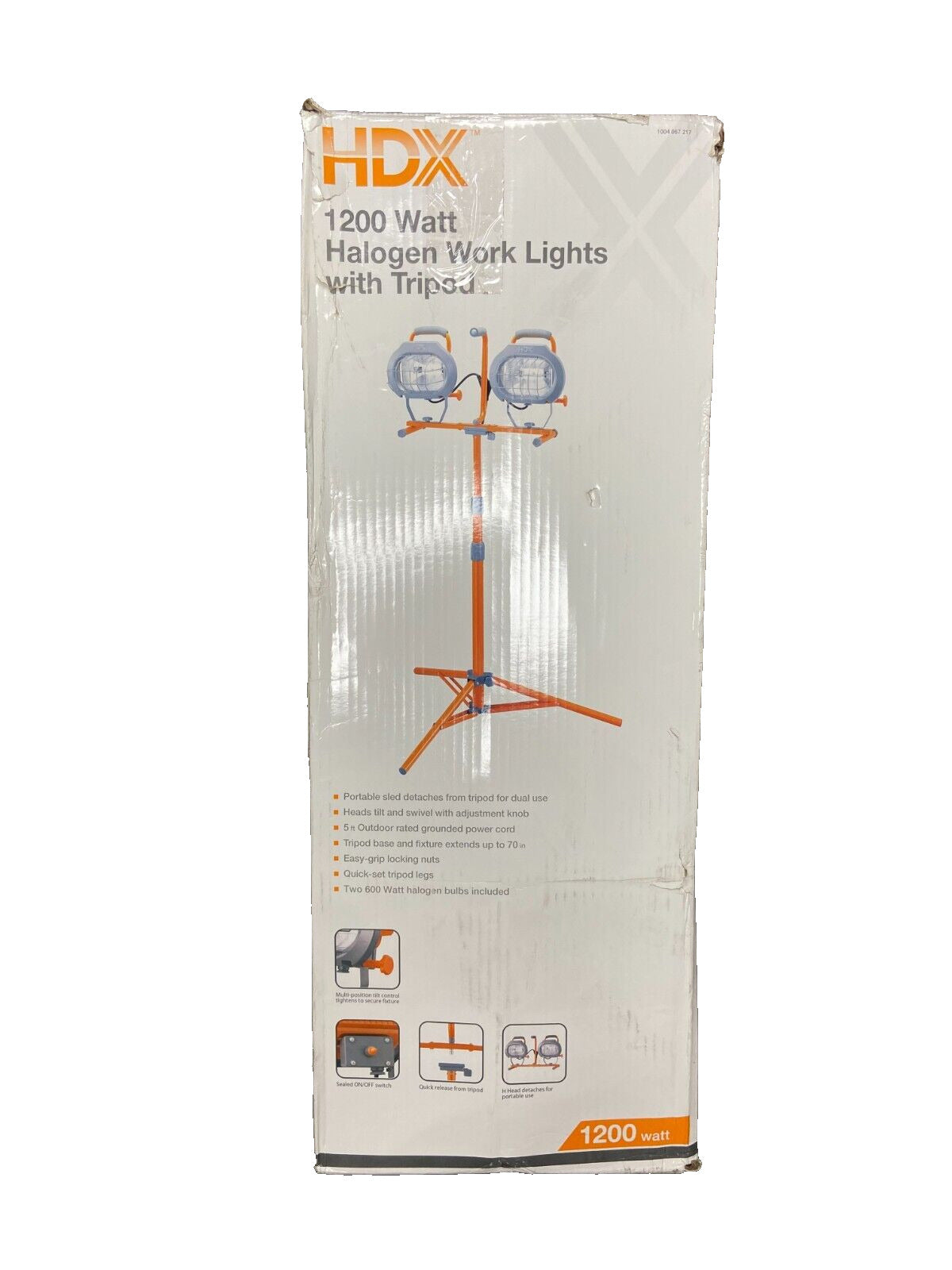 HDX 1200-Watt Halogen Work Lights with Tripod