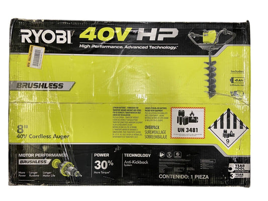 RYOBI 40V HP Brushless Cordless Earth Auger 8 in. (RY40710) - Tool Only