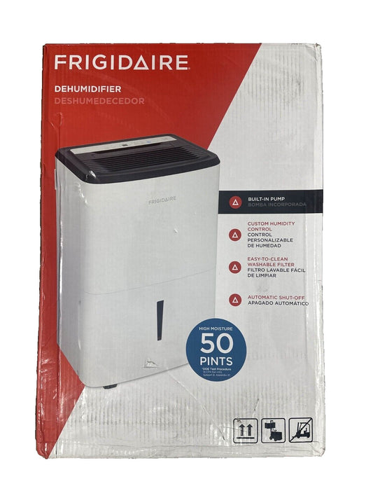 Frigidaire FFAP5033W1 50-Pint Capacity Dehumidifier w/ Built-In Pump