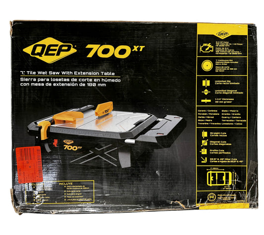 QEP 22700Q 7" 700XT Wet Tile Saw with Table Extension-Missing Blade-