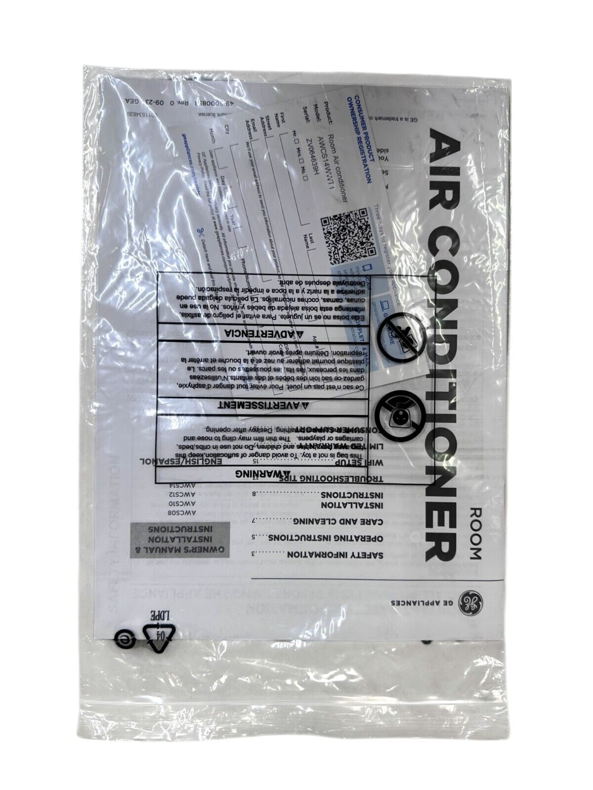 GE 14,000 BTU 115-Volt Smart Window Air Conditioner (AWCS14WWT1)