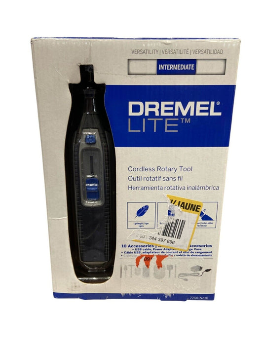 Dremel Lite Cordless Rotary Tool - 10 Accessories - Intermediate - 7760-N/10