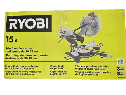RYOBI TSS121 15 Amp 12" Corded Sliding Compound with LED Cutline Indicator