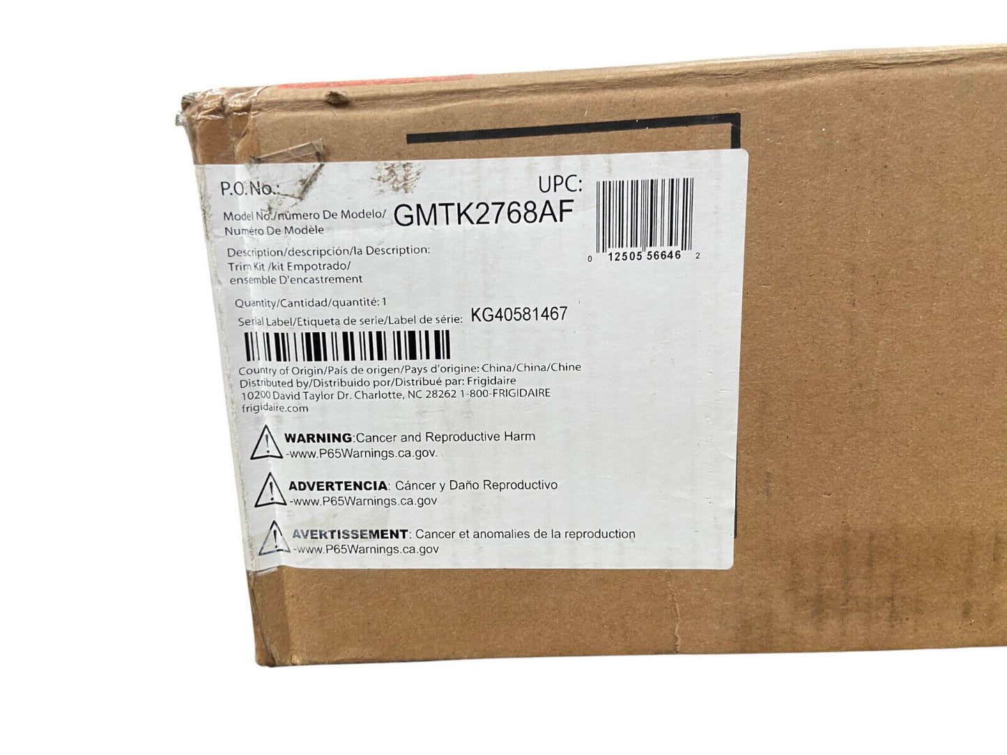 Frigidaire GMTK2768AF 27'' Stainless Steel Gallery Microwave Trim Kit - Silver