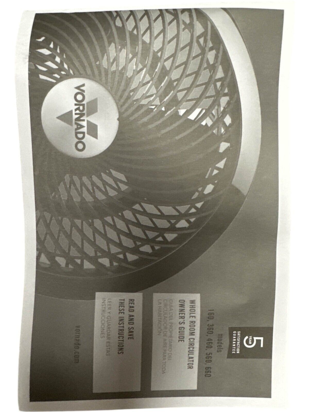 Vornado 660 Large Whole Room Air Circulator Fan 4 Speeds CR1012106- Open Box