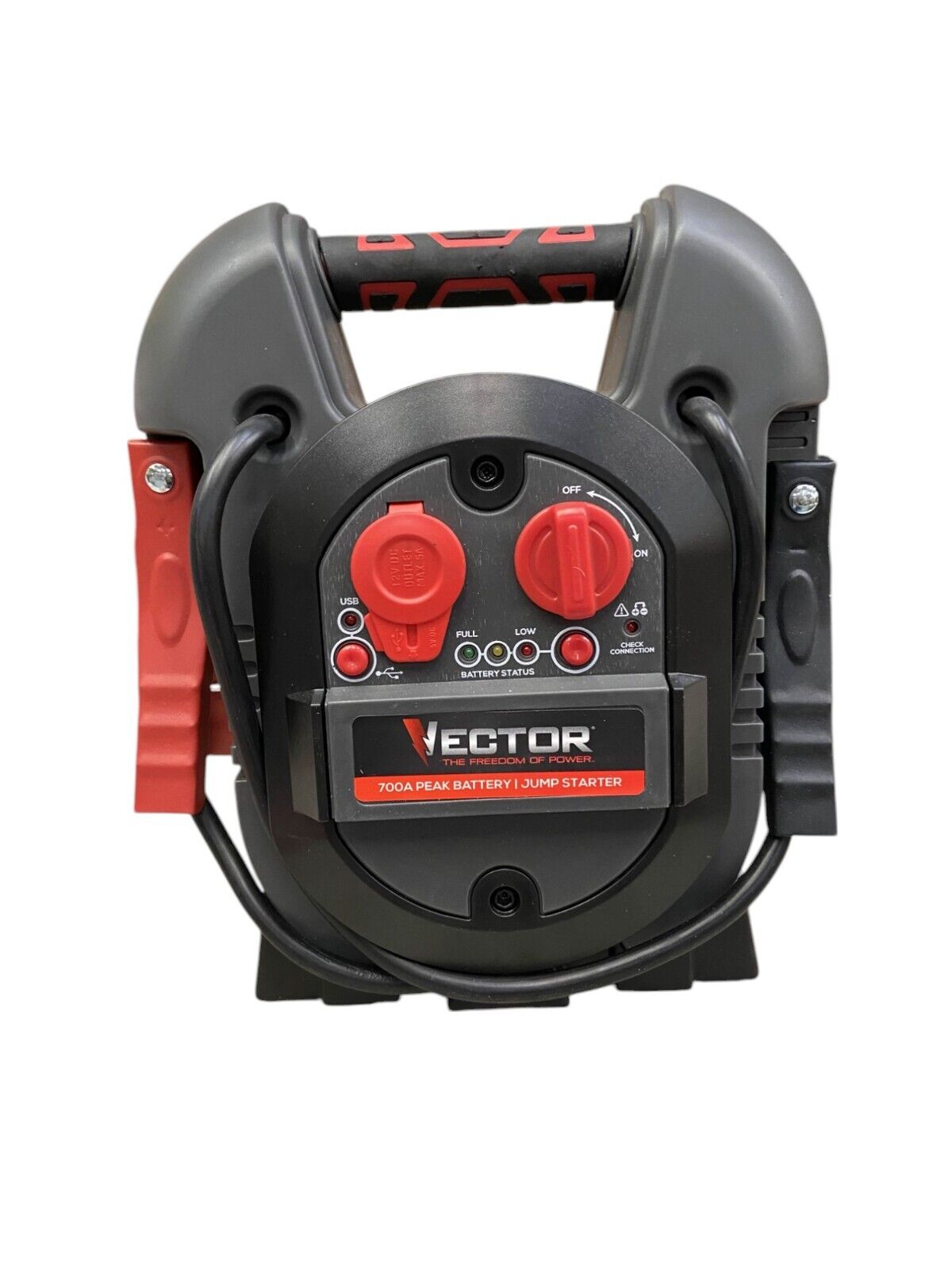 VECTOR 700 Peak Amp Jump Starter, 3 In 1 Portable Power USB 12 Volt Rechargeable