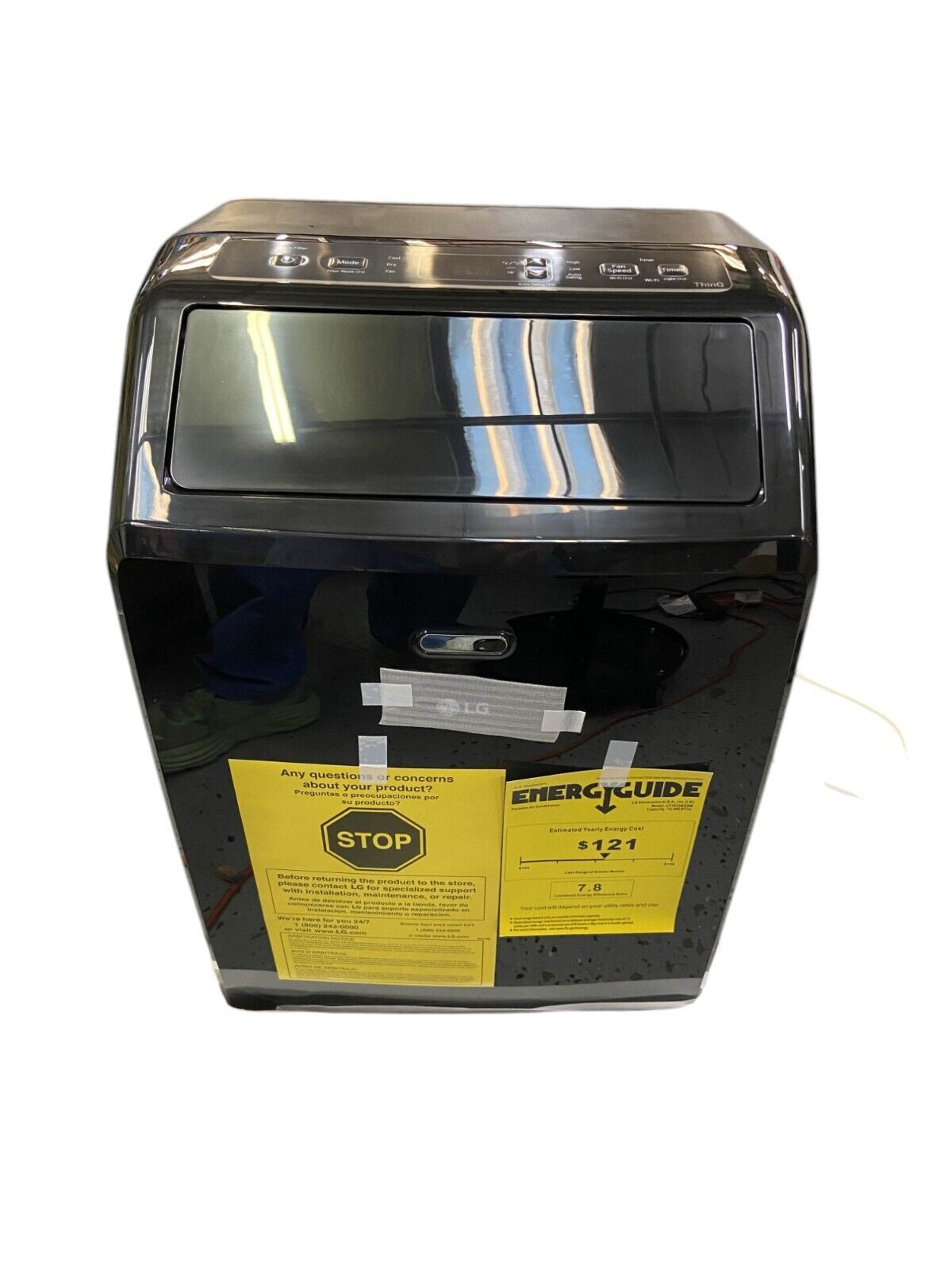 LG 10,000 BTU 115v Black Portable Wifi Air Conditioner 450 Sq. Ft. Dehumidifier