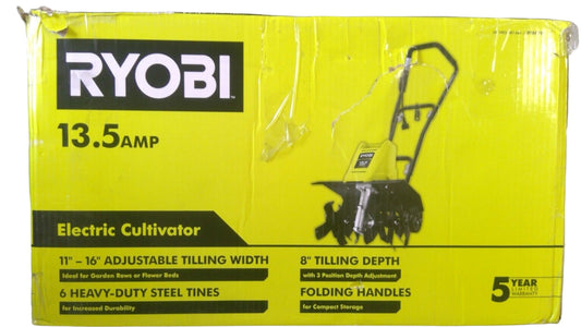 RYOBI 16 in. 13.5 Amp Corded Cultivator - RYAC701