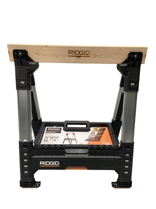 Ridgid 32 in. Heavy Duty Portable Adjustable Folding Foldable Sawhorse Stand