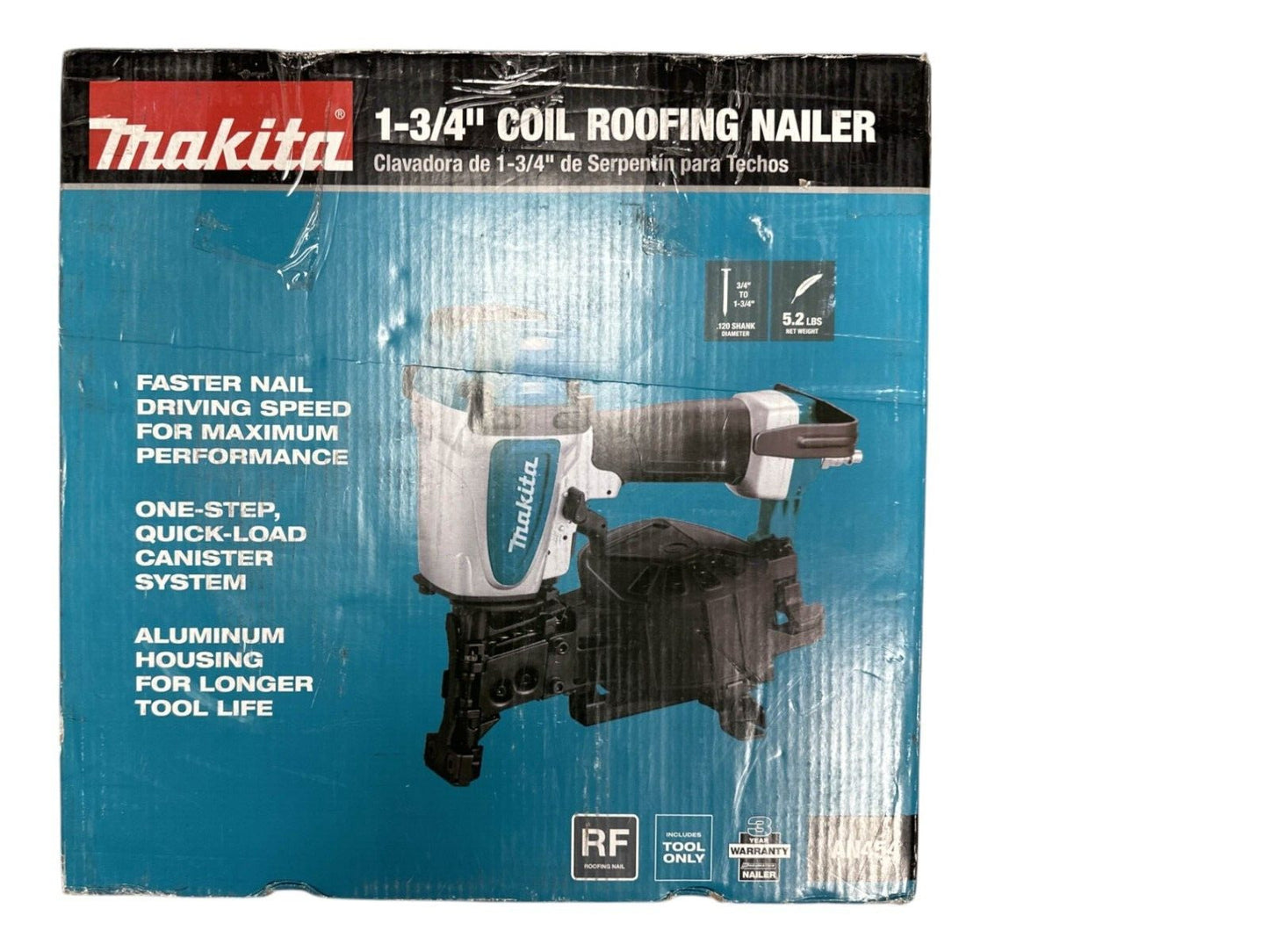 Makita AN454 1-3/4" Roofing Coil Nailer